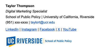 Example of the SPP email signature.